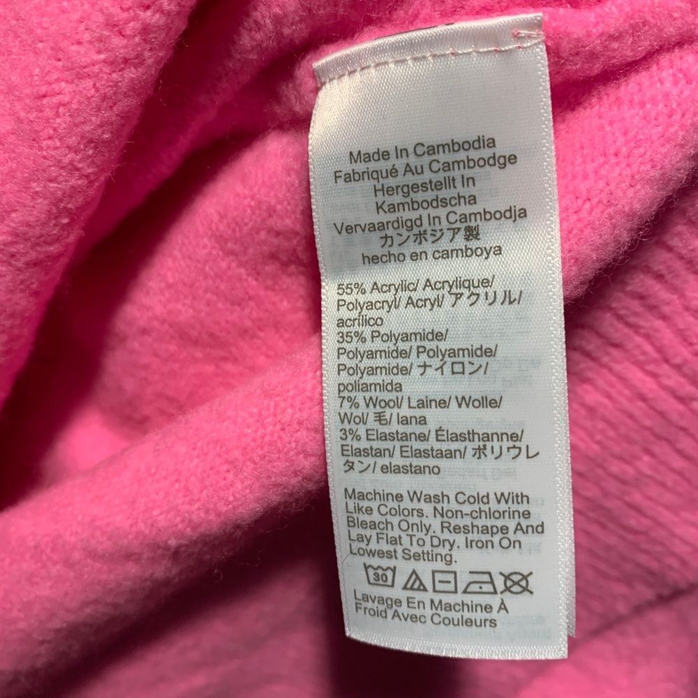 J Crew Sweater Women XL Pink V Neck Preppy Casual Polo Pullover Extra Soft - Picture 7 of 7